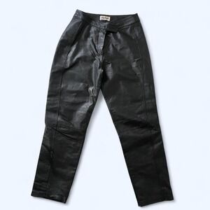 Vintage leather lined high waist boyfriend pants by Bagatelle size 6